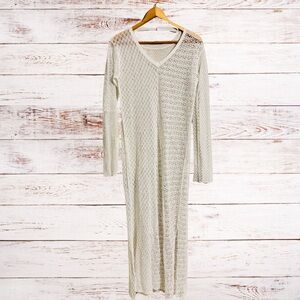 Boohoo Crochet V-neck Maxi a beach Dress Size M